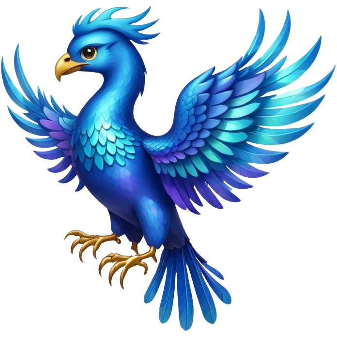 A blue Phoenix  emoji