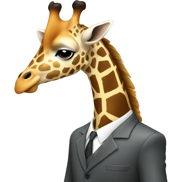 giraffe with  suit emoji