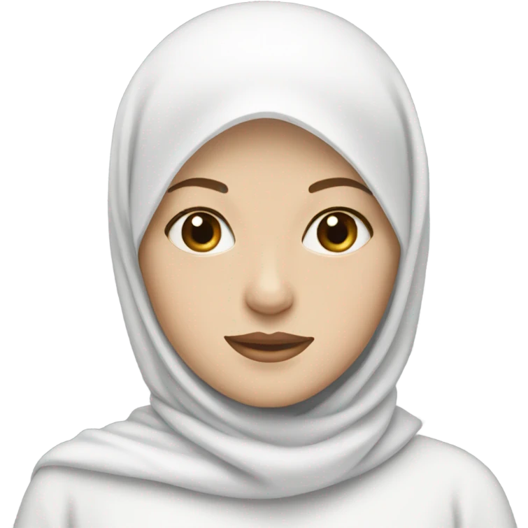 White hijabi woman, white skin  emoji
