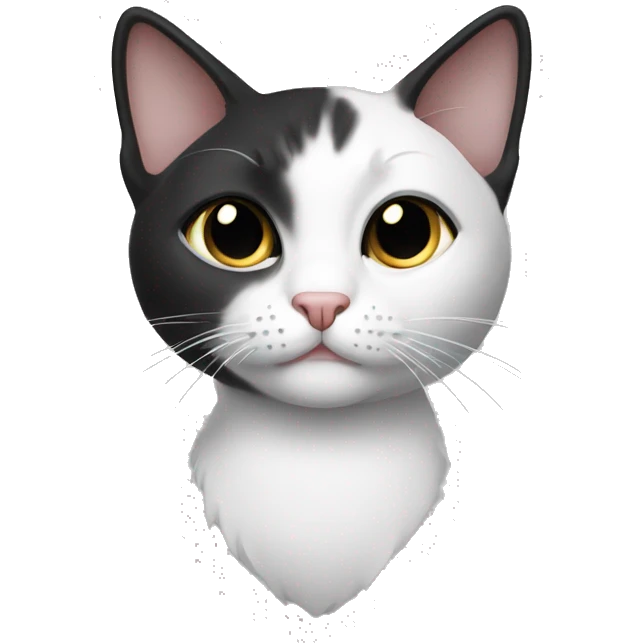 pushen cat black and white emoji
