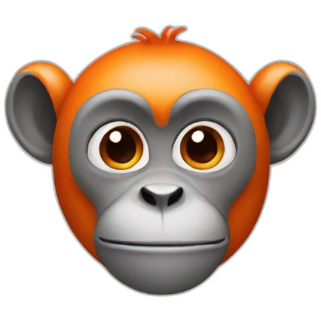 Orange monkey emoji