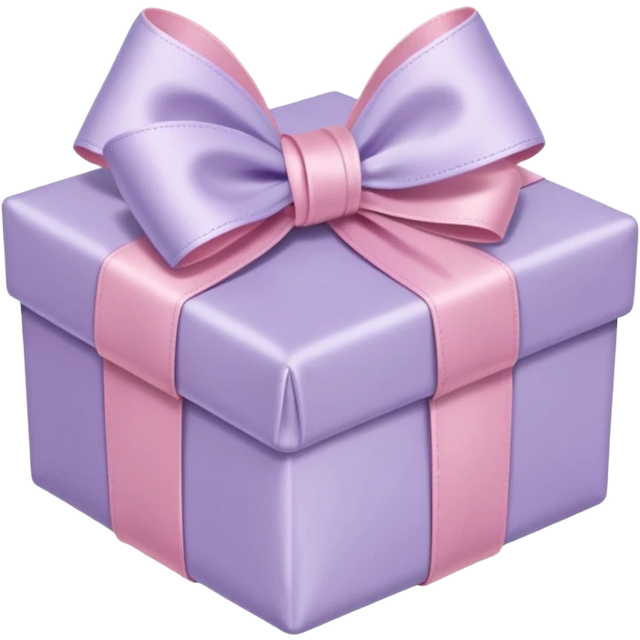 light lilac cute gift with a light pink bow, variation 3 emoji
