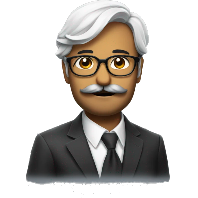 emoji with glasses and moustache, look of dhanush from jagame thandira emoji
