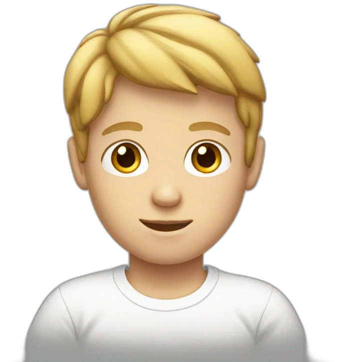 white boy wearing a t shirt emoji