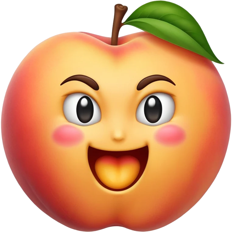 Emoji biting peach emoji emoji