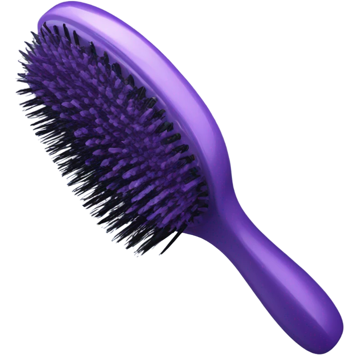 Purple hair brush  emoji