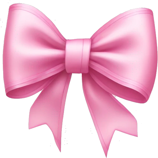 light pink ribbon bow emoji
