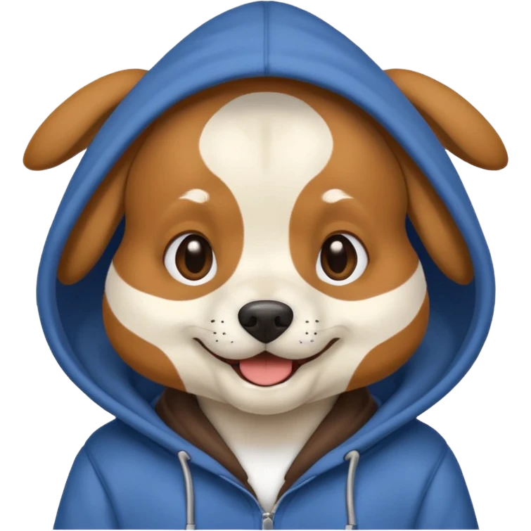 dog wearing a hoodie emoji