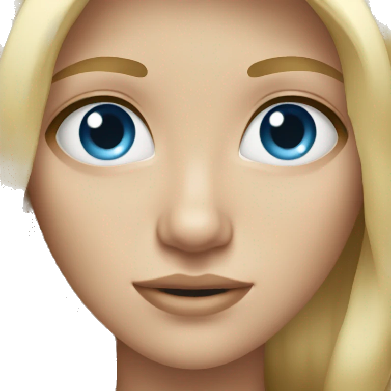 blonde long hair blue eyes emoji