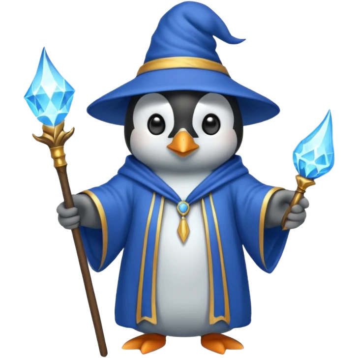 Penguin Wizard emoji