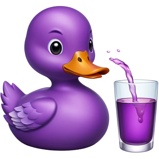 purple duck sipping gif emoji