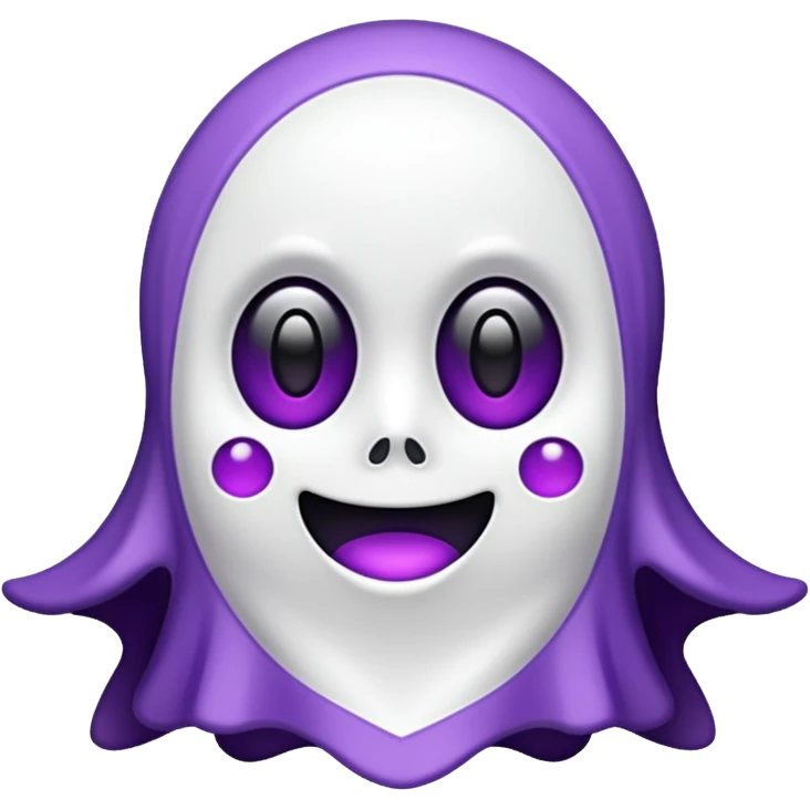 pirulito fantasma roxo e branco emoji