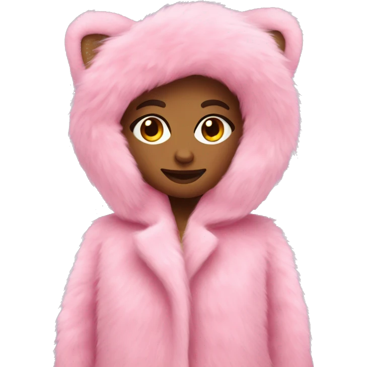 Luxurious Pink fur coat emoji