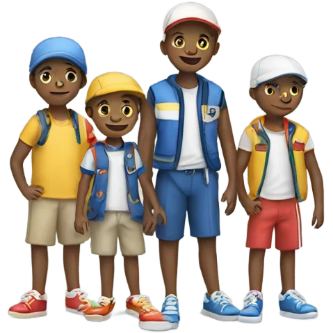 3 boys in a sailing shoe emoji