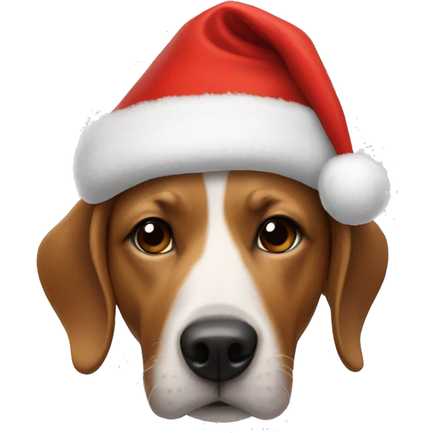 Dog with Santa hat emoji