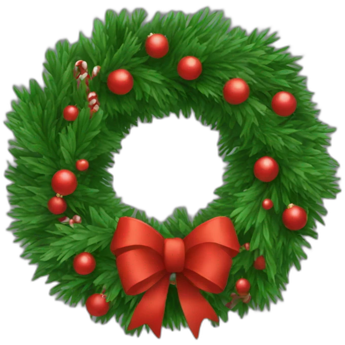 Christmas wreath. emoji