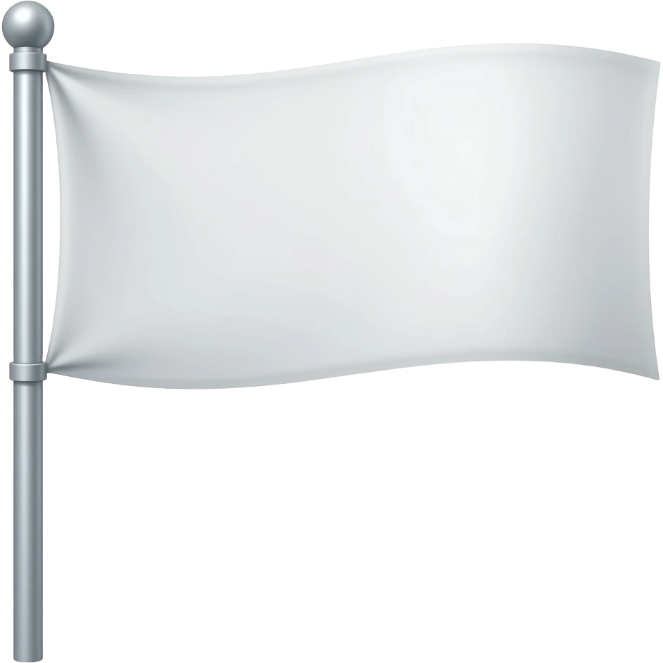 Pancarta rectángular blanca con un palo emoji