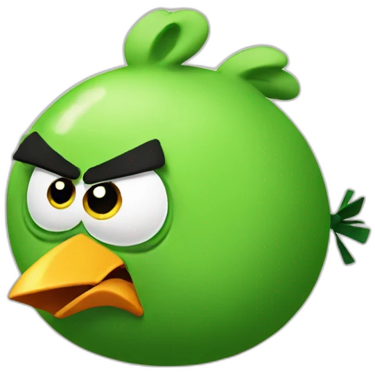 Angry birds green pig emoji
