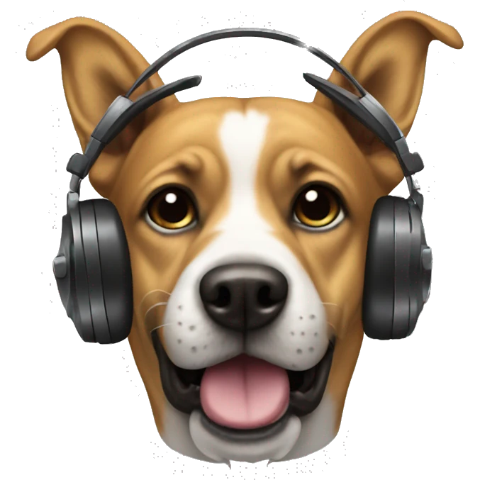 DJ dog emoji