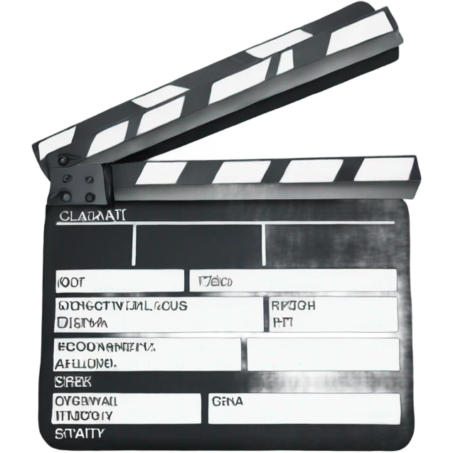 Film clapperboard emoji