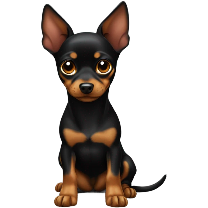 Black & tan min pin emoji