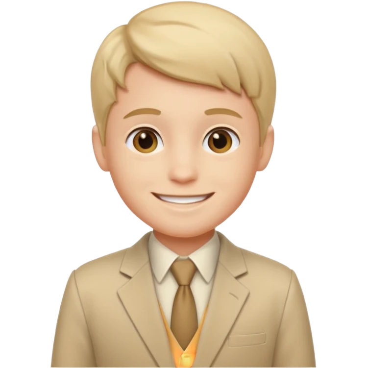 birthday  boy in biege suit emoji