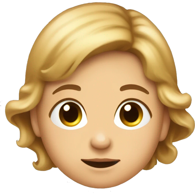Eine junge braunhaarige frau die ihr baby liebt emoji