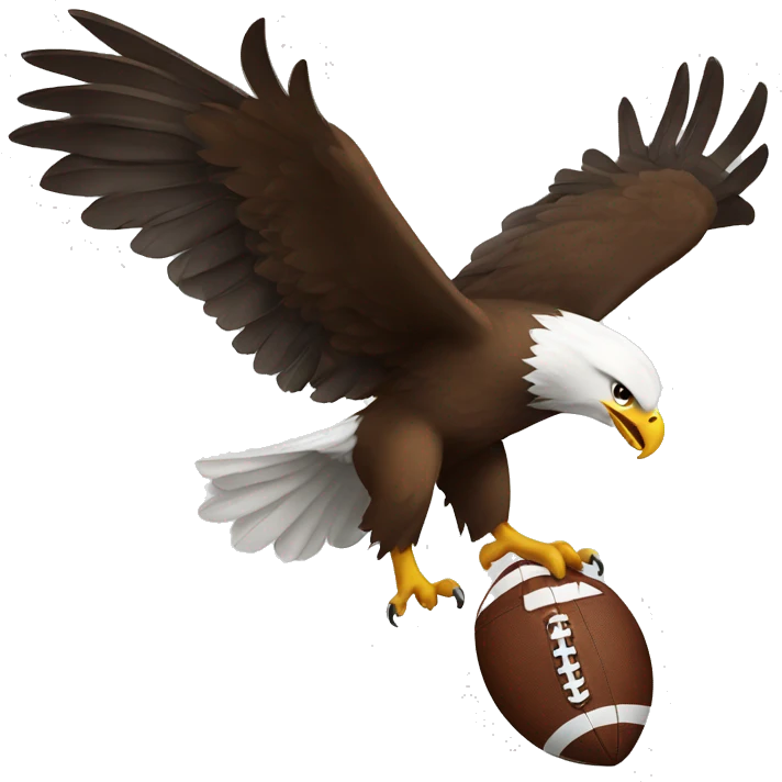 Eagle carrying a football emoji