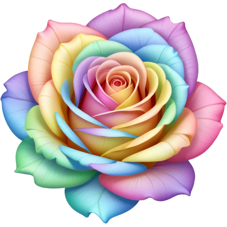 Pastel Rainbow Rose emoji