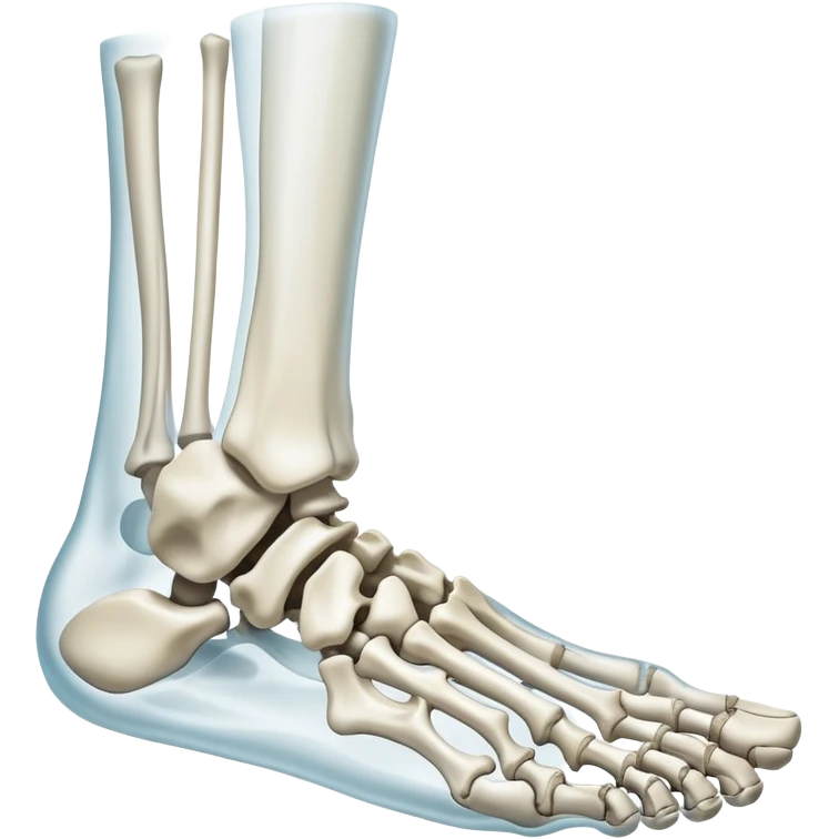 skeleton foot with visible bones, x-ray of a foot showing bone structure emoji