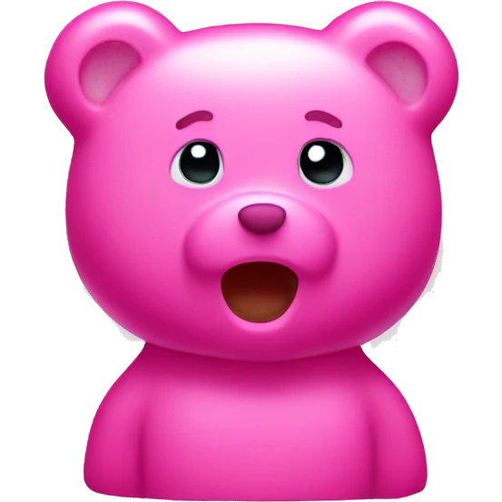 Pink gummy bear emoji