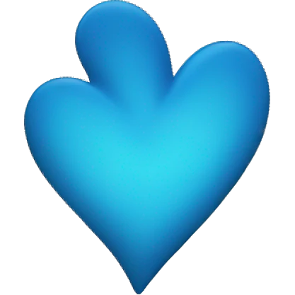 yellow-blue heart on the cover of the book emoji