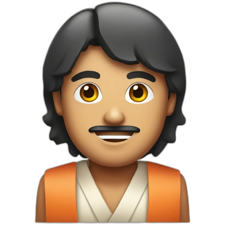 sushi with an indian men face emoji