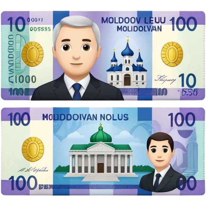 100 moldovan money emoji
