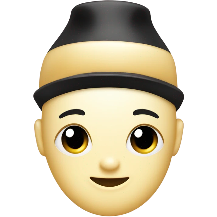 cute perfume face with black cap emoji