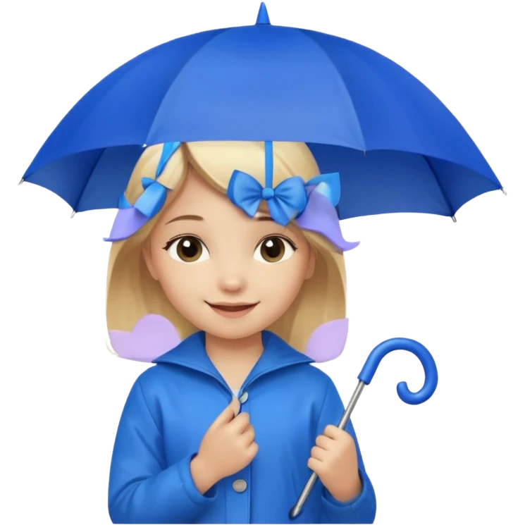 Loutre fille mignonne qui porte un parapluie dans sa main gauche  emoji