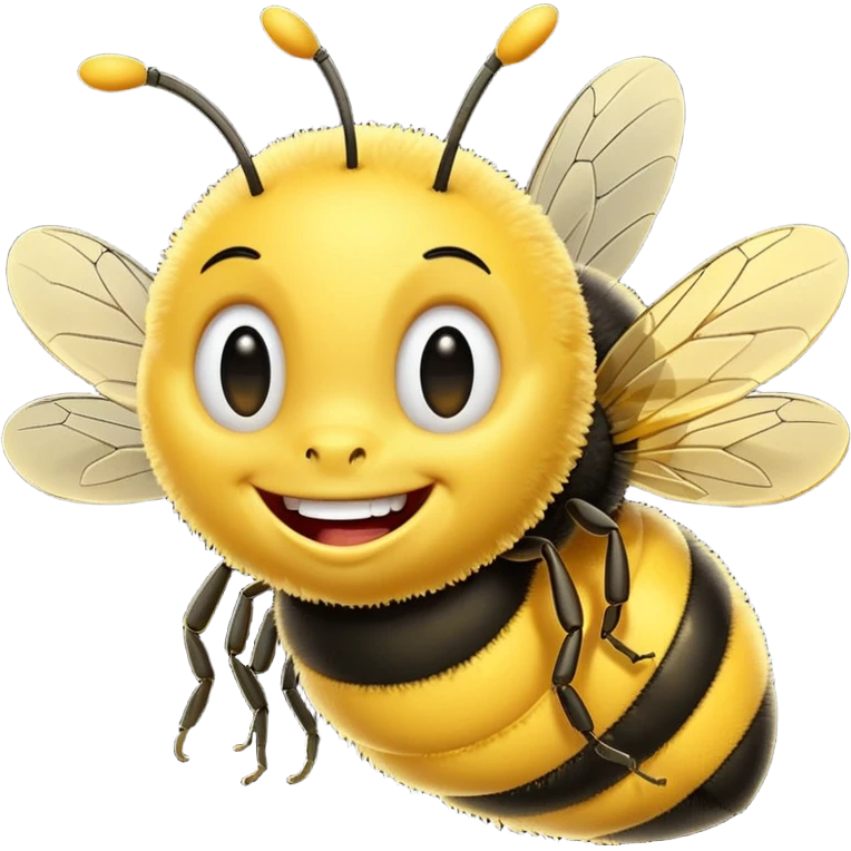 Laughing bee emoji