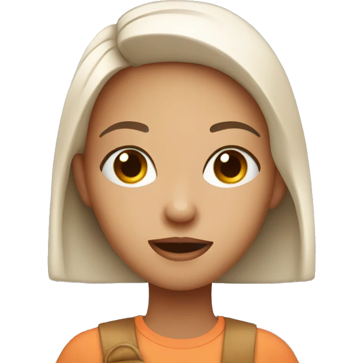 girl with food and coffee emoji