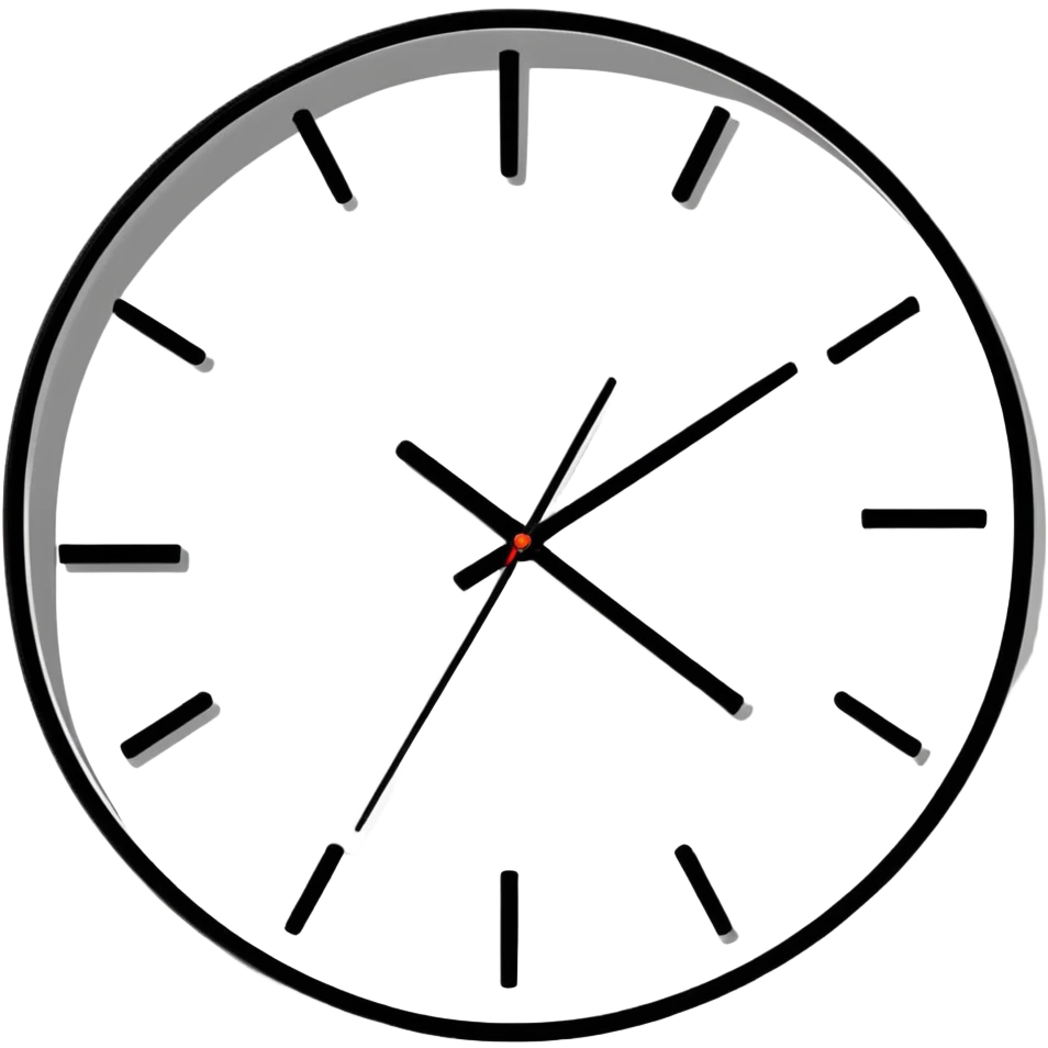 A colorful analog wall clock emoji