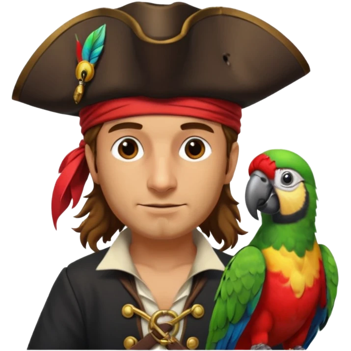 pirate and parrot emoji