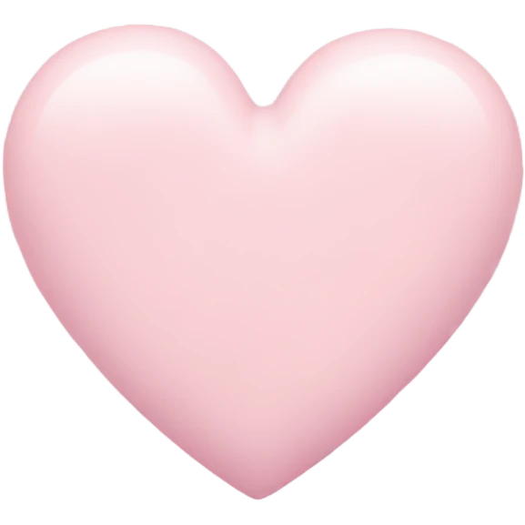 Pastel pink heart no face emoji