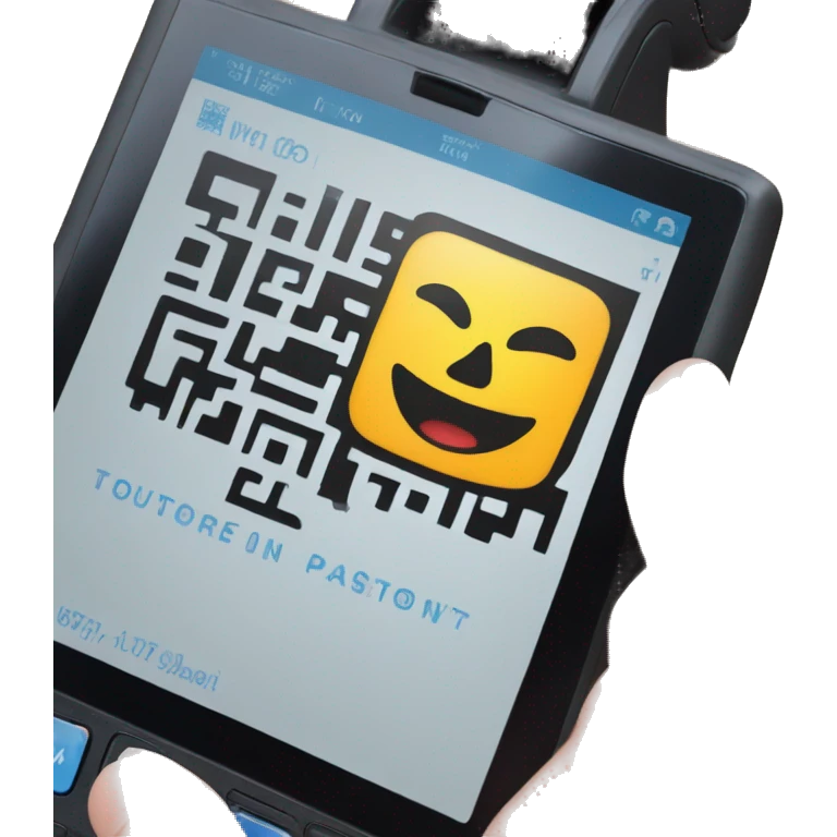 QR code on a POS device emoji