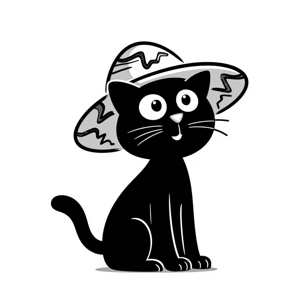 A cat wearing a hat emoji