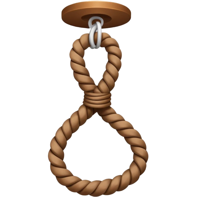 rope tied to the ceiling in a white room emoji