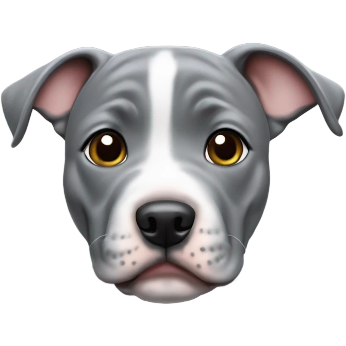 Grey Staffordshire bull terrier puppy emoji