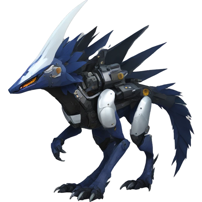 Edgy Futuristic Mechanical Sergal-raptor-nargacuga-vernid emoji