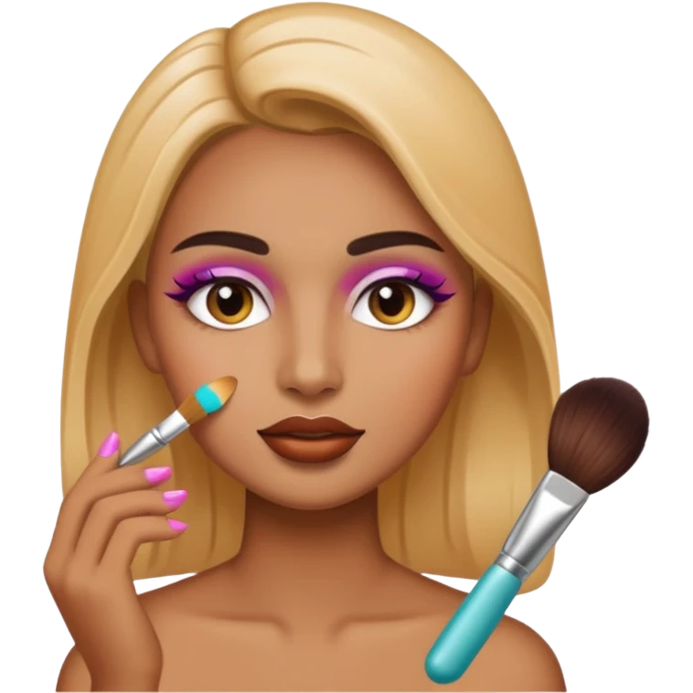 Face putting on makeup  emoji