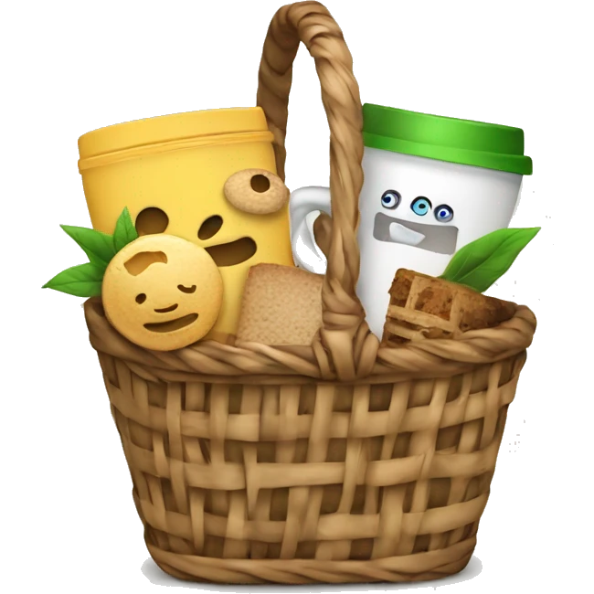 Gift basket tea coffee emoji