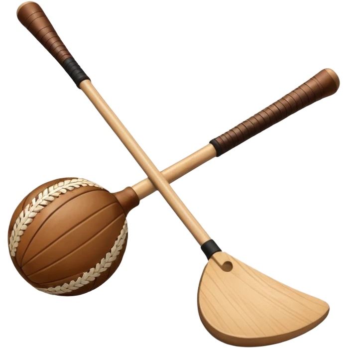 Hurley and sliotar as in what's used for the Irish sport  emoji