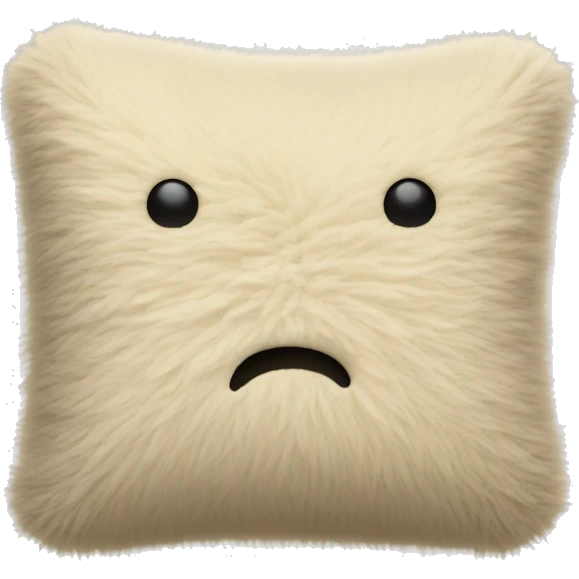 beige fuzzy pillow emoji